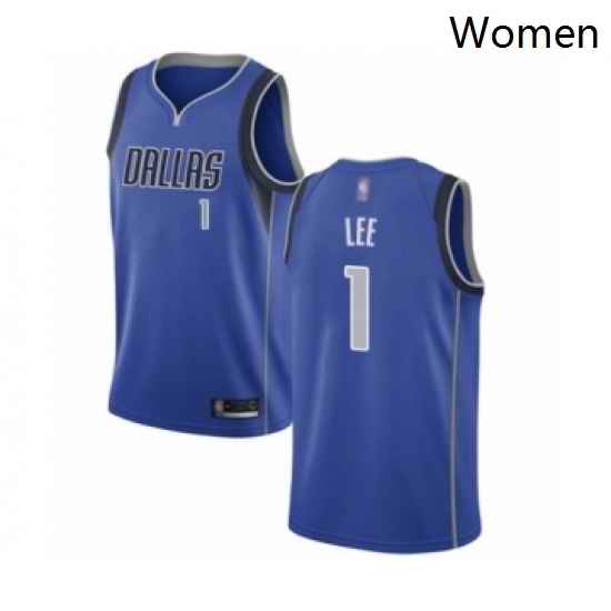 Womens Dallas Mavericks 1 Courtney Lee Swingman Royal Blue Basketball Jersey Icon Edition